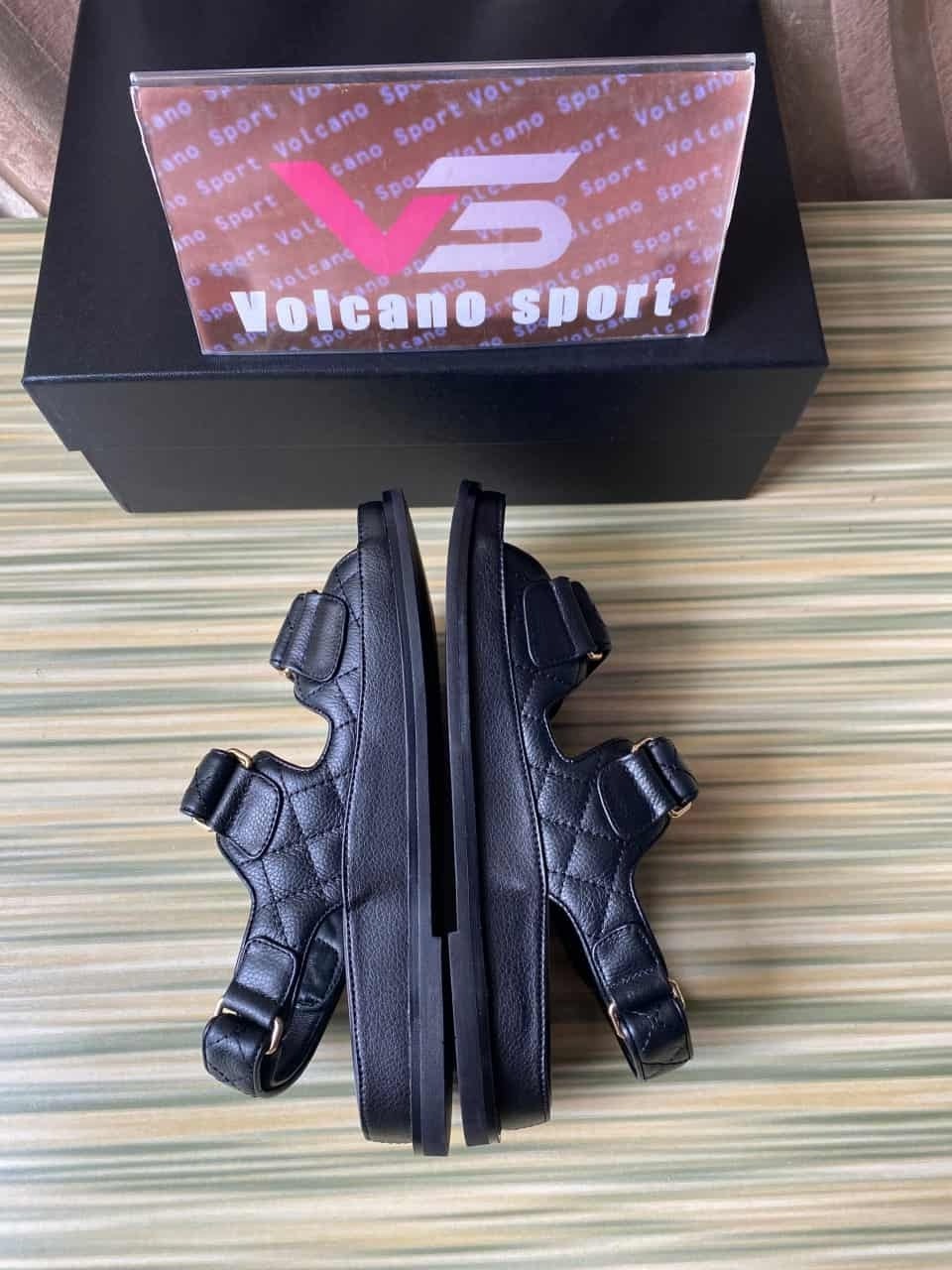 Chanel Quilted Dad Sandal Black Leather