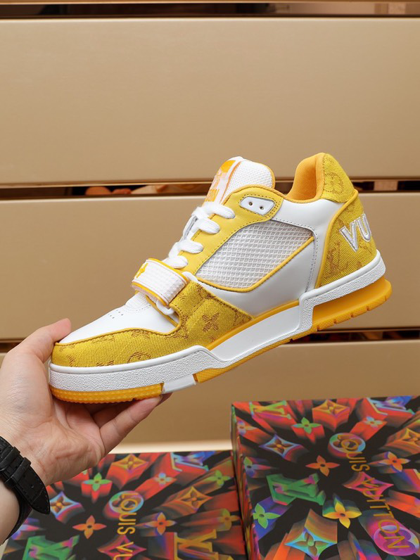 Louis Vuitton Trainer Monogram Denim Yellow