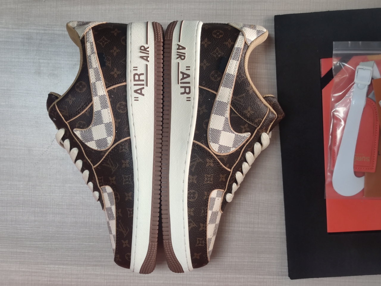 Louis Vuitton Nike Air Force 1 Low Monogram Brown Damier Azur