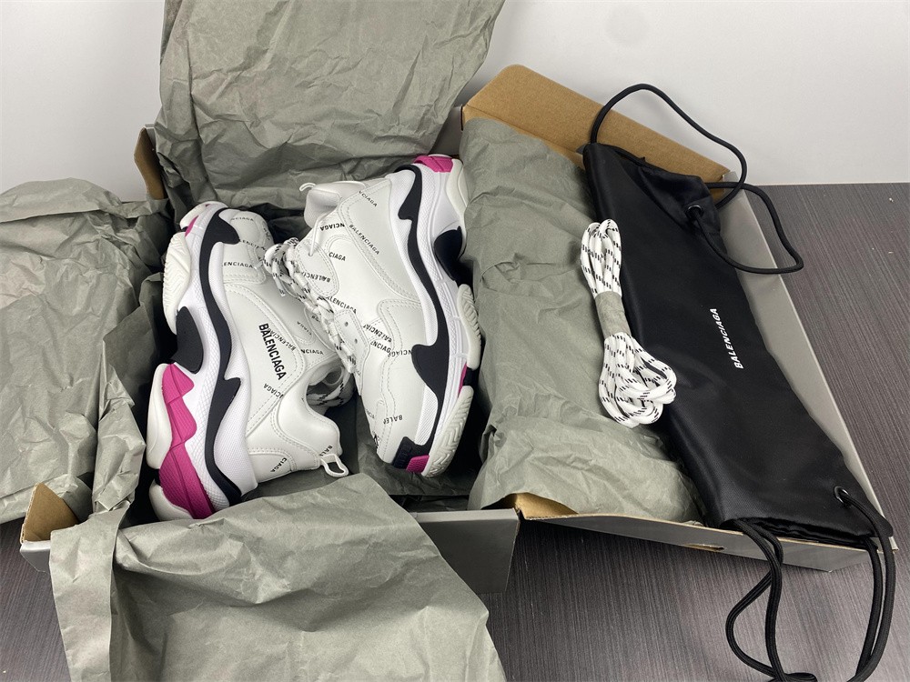 Balenciaga Triple S Letter White Rose Red