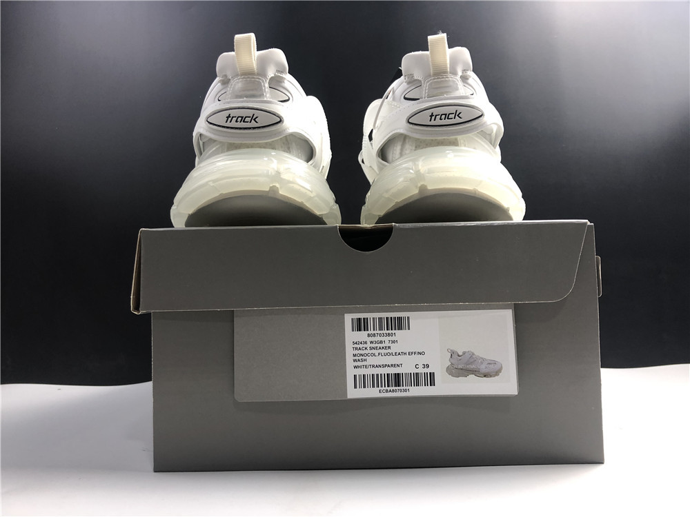 Balenciaga Track White Clear Sole Lowtop Sneaker 647742