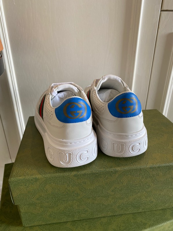 Gucci  Leather Web Sneakers White