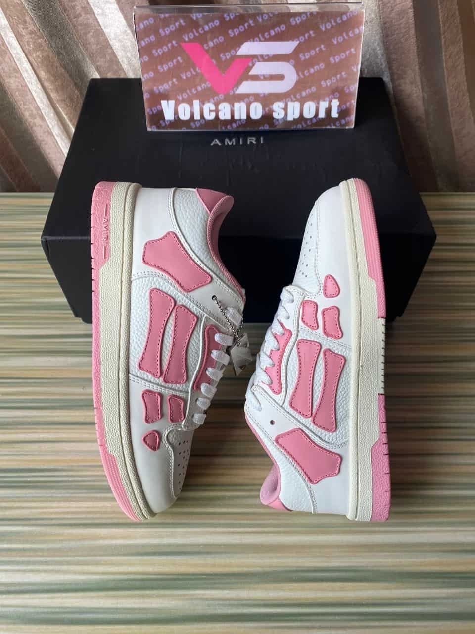 Amiri Wmns Skel Top Low 'White Pink' Sneakers