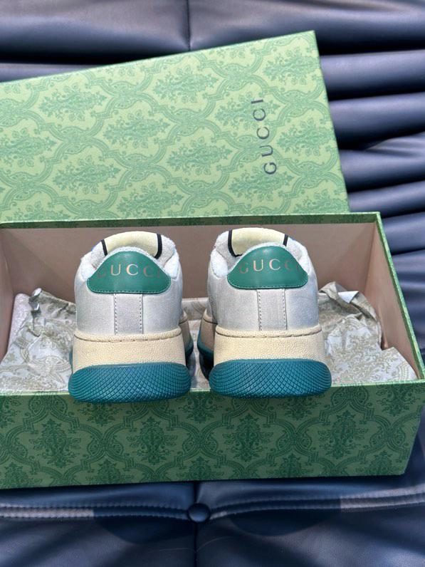 Gucci Screener GG Sneakers Yellow Green Light Brown