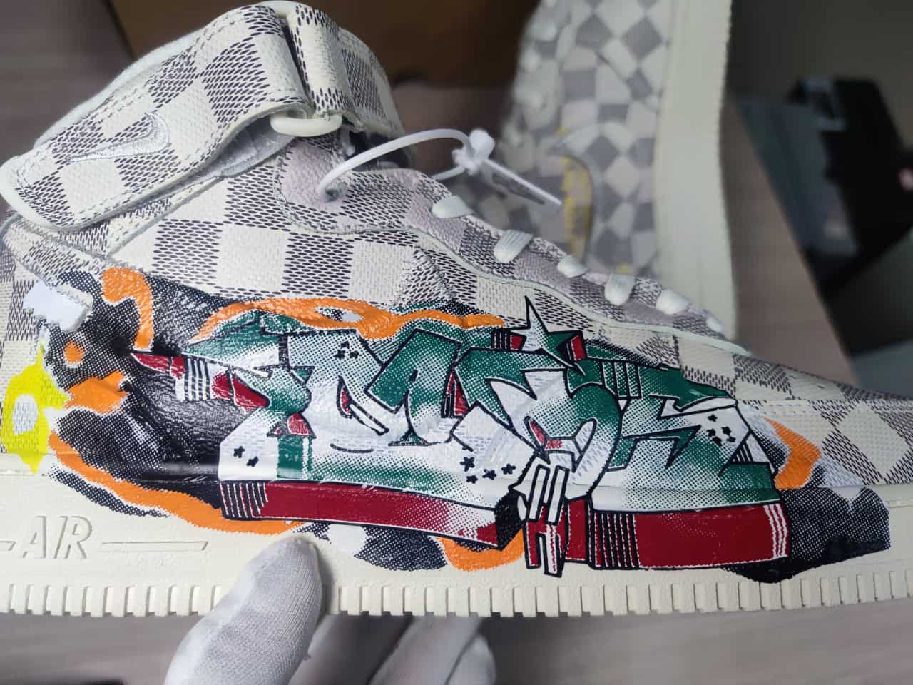 LV x Air Force 1 High Graffiti