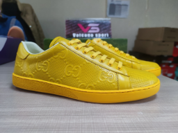 GUCCI Ace GG Embossed Yellow