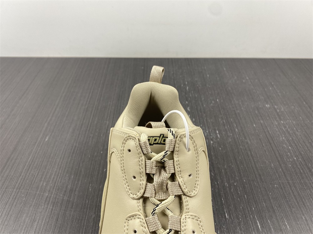 Balenciaga Beige Faux Leather Triple S Sneakers