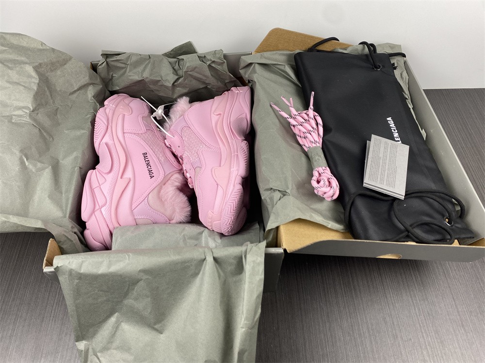 Balenciaga Triple S Fake FurPink (Women's)