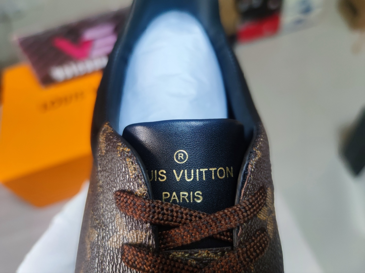 LV classic print shoes