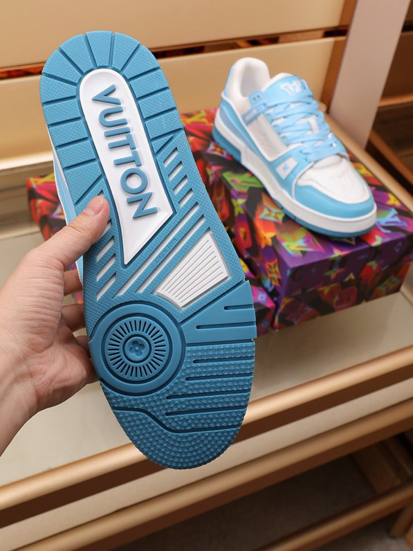 Louis Vuitton Trainer Low White Sky Blue