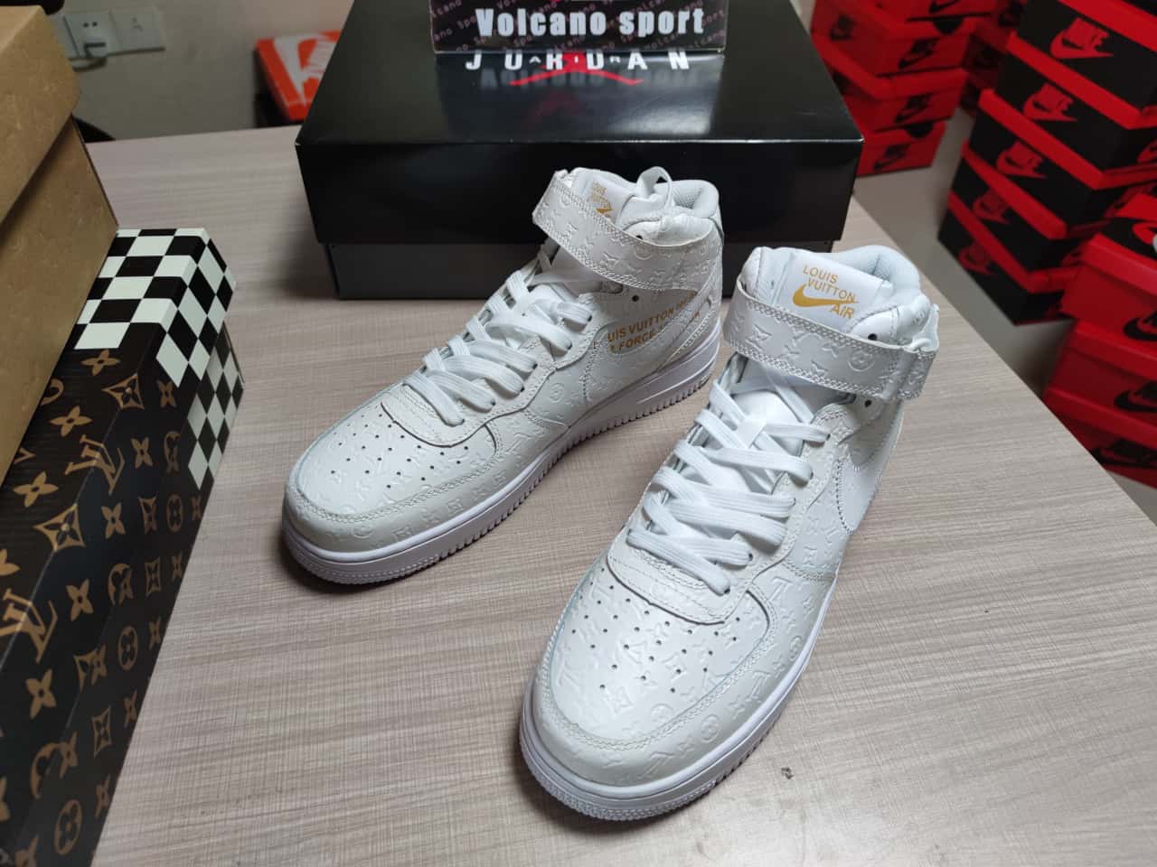 LV x Air Force 1 Mid White