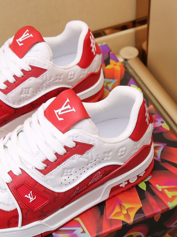 Louis Vuitton Trainer #54 Signature Red White