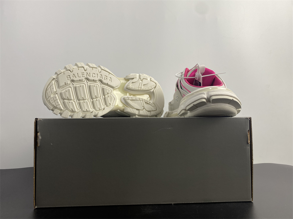 Pink&White Womens Balenciaga Track Sneakers