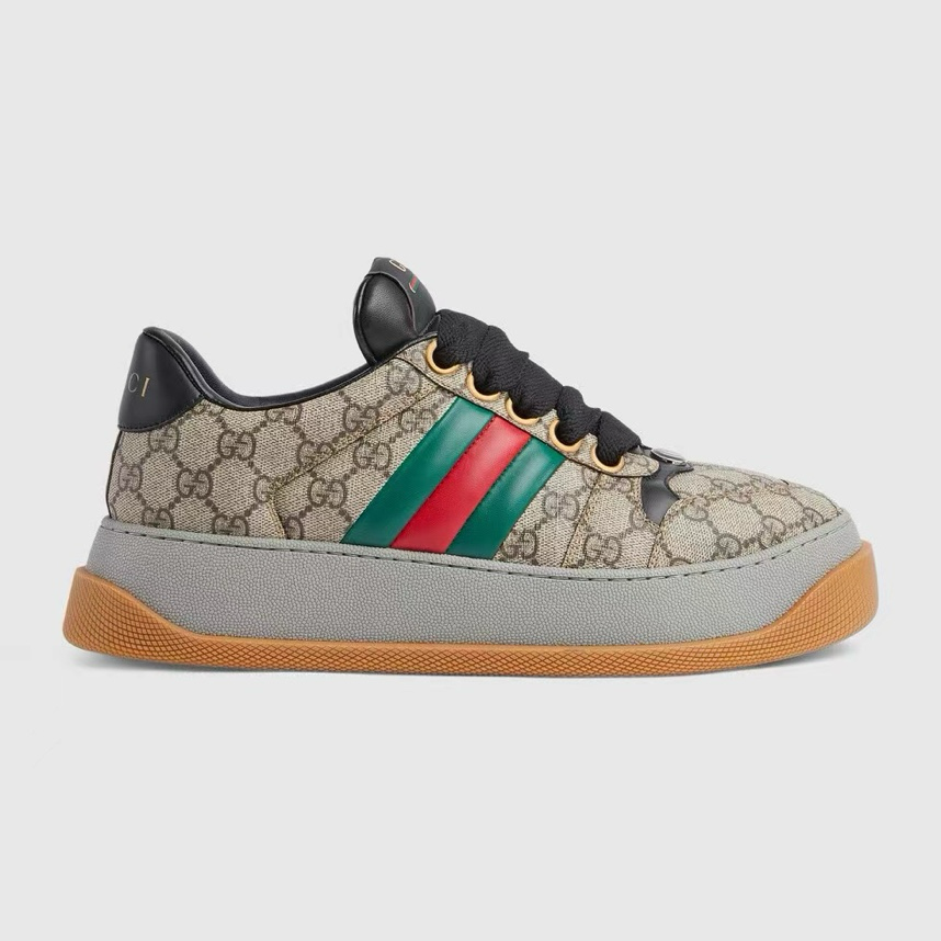 Gucci Screener GG Sneakers Brown Gray Black