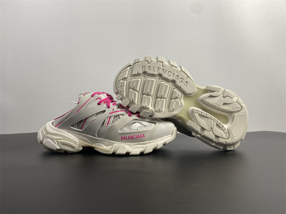 Pink&White Womens Balenciaga Track Sneakers