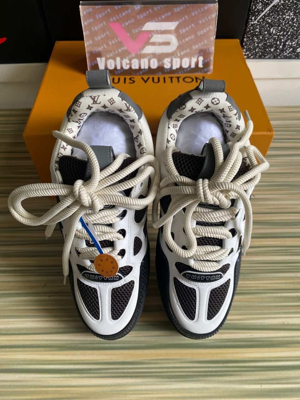 LV Skate Sneaker Grey brown White