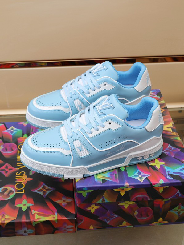 Louis Vuitton LV Trainer #54 Light Blue White