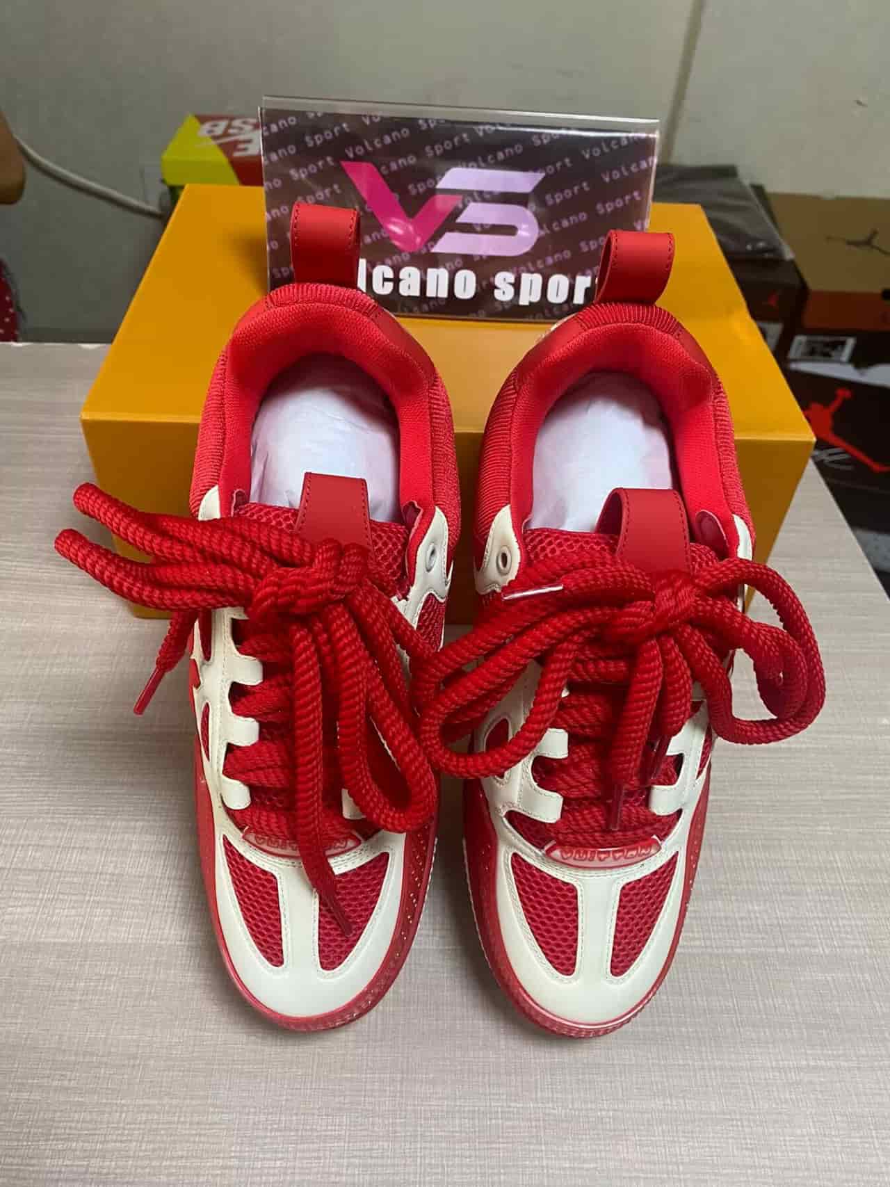LV Skate Sneaker Red White