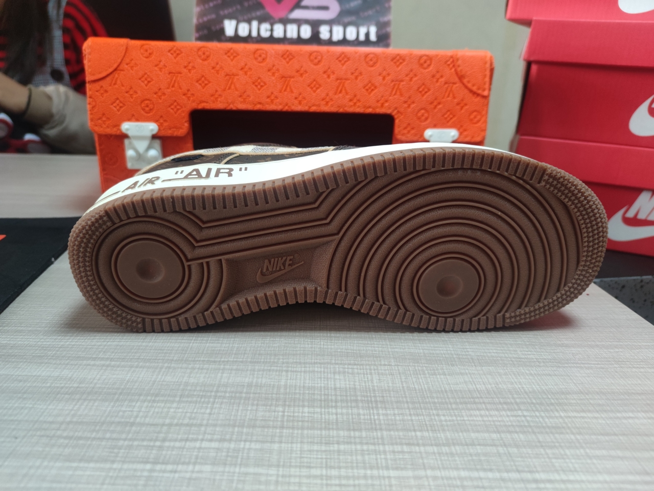 Louis Vuitton Nike Air Force 1 Low Monogram Brown Damier Azur