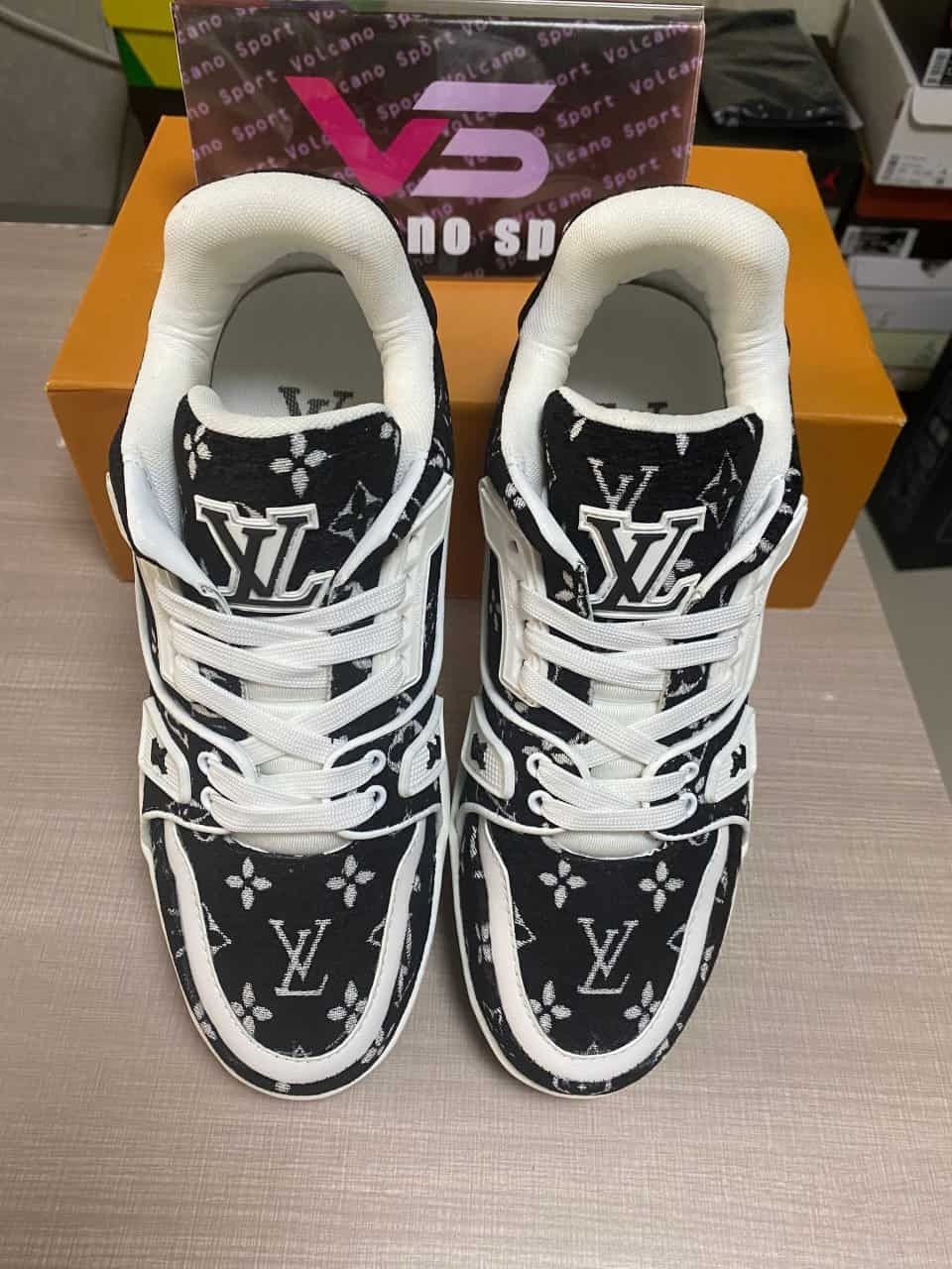 LV Trainer Black Monogram Textile