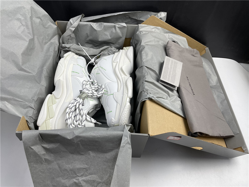 BALENCIAGA: Triple S sneakers with all over logo - White | Balenciaga sneakers 524039 W2FA1