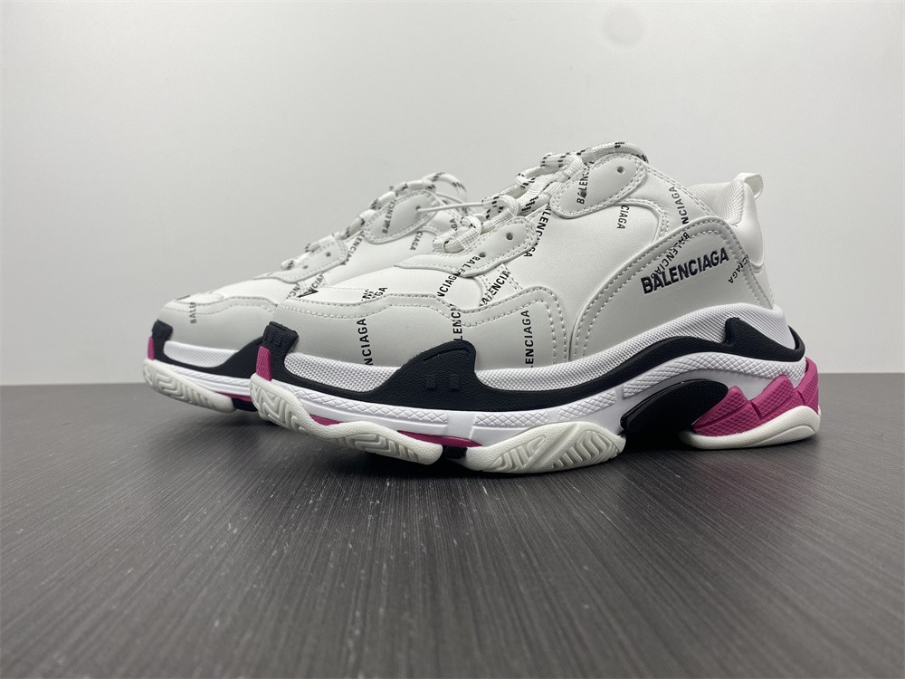 Balenciaga Triple S Letter White Rose Red