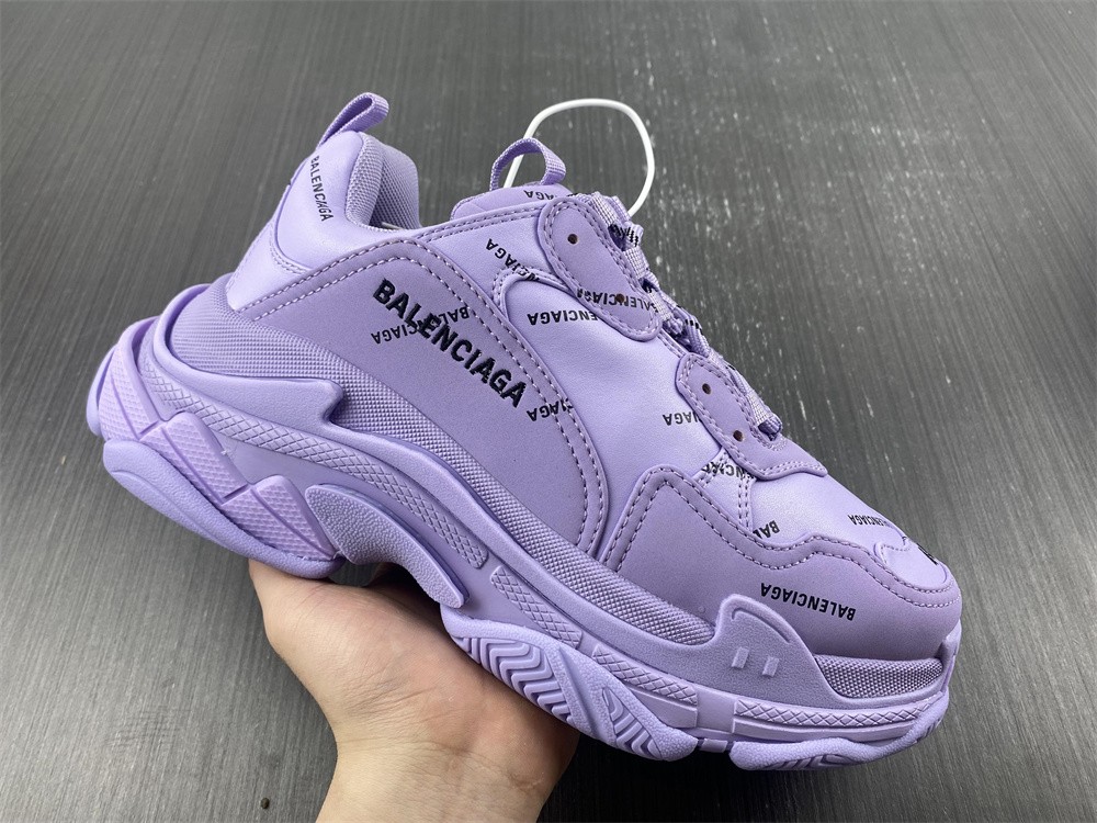Balenciaga Wmns Triple S “Allover Logo in Light Purple”