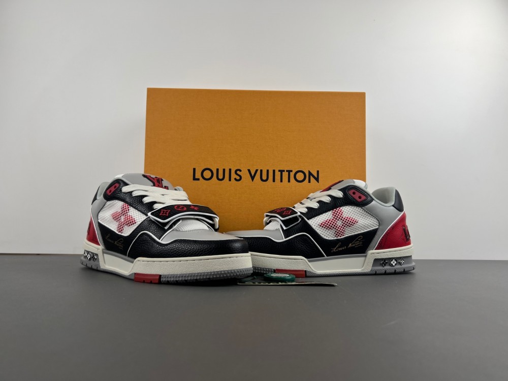 Louis Vuitton LV Trainer Red Grey Black