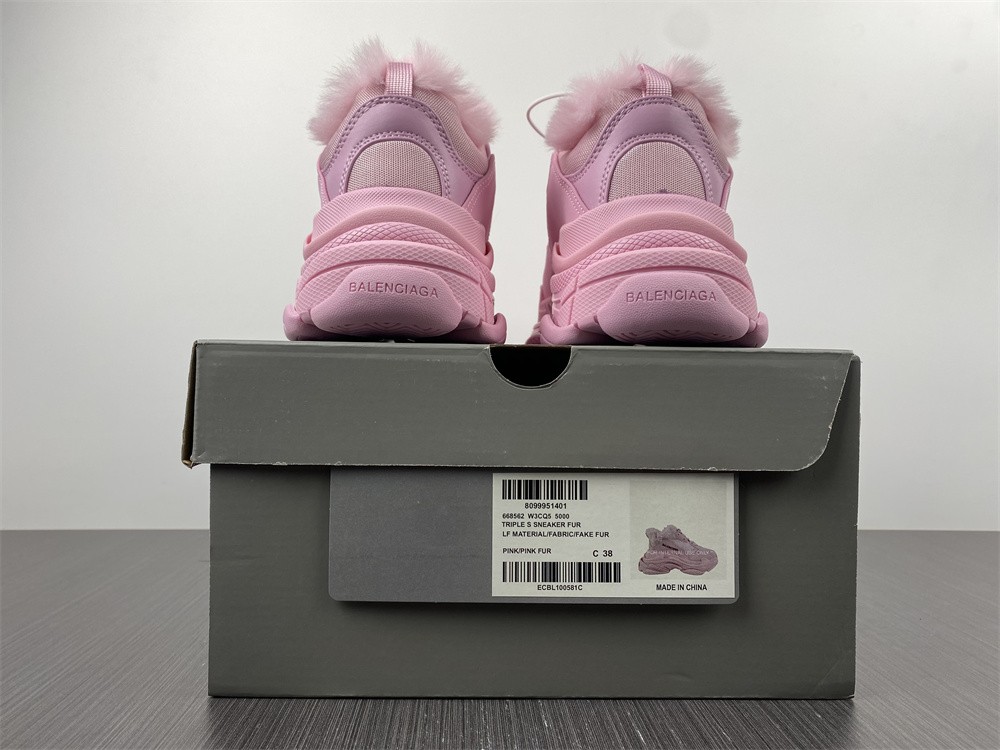 Balenciaga Triple S Fake FurPink (Women's)
