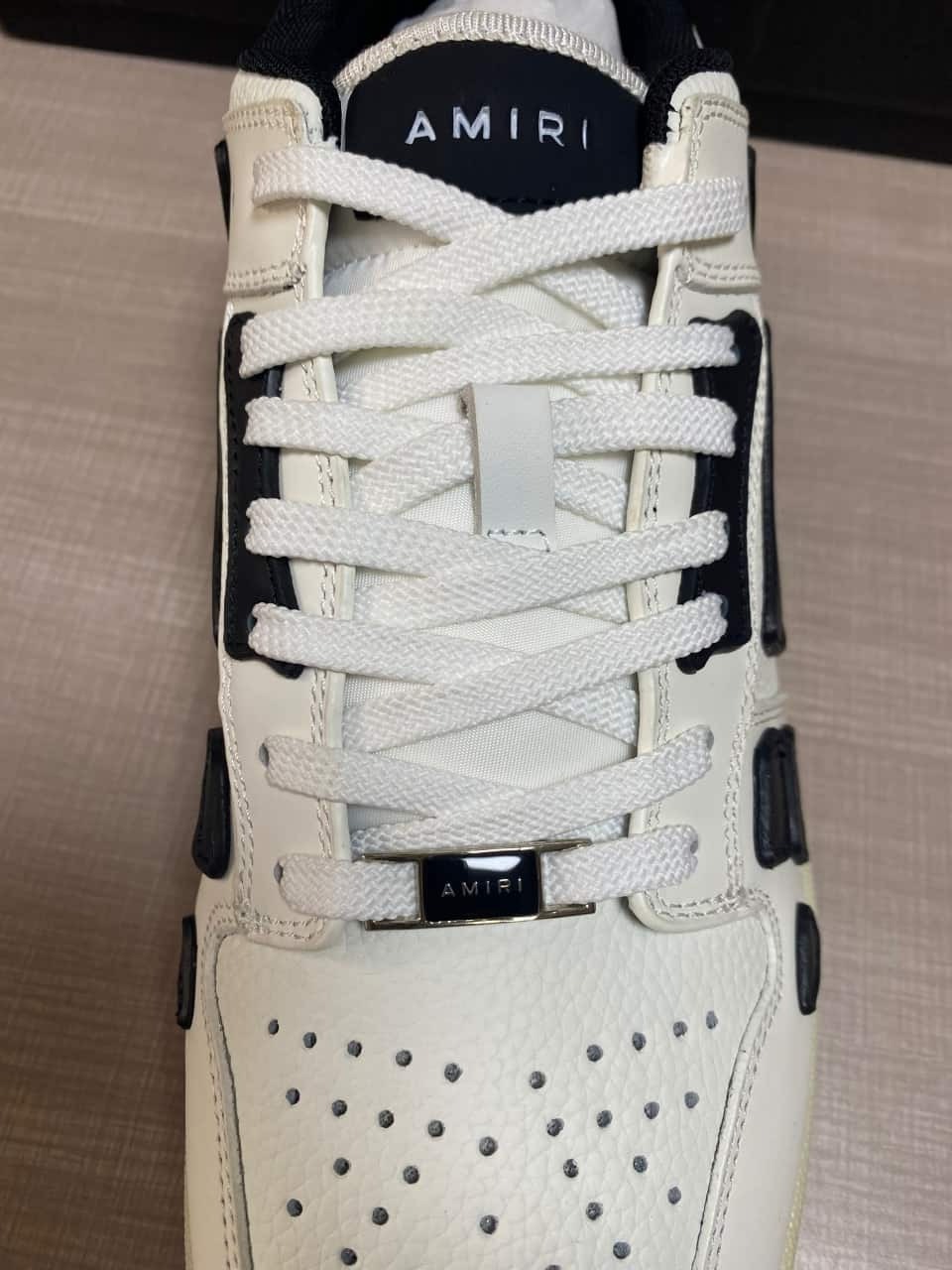 AMIRI Skel Top Low White Black MFS0031