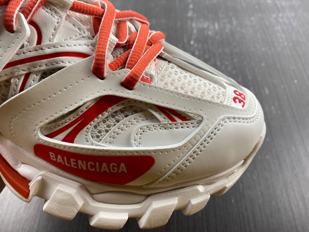 Balenciaga White & Red Track Sneakers WHITE & RED