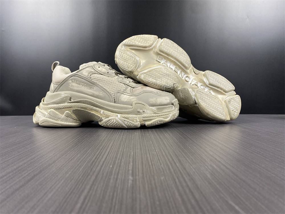 Balenciaga Women Triple S Faded Sneaker in Beige