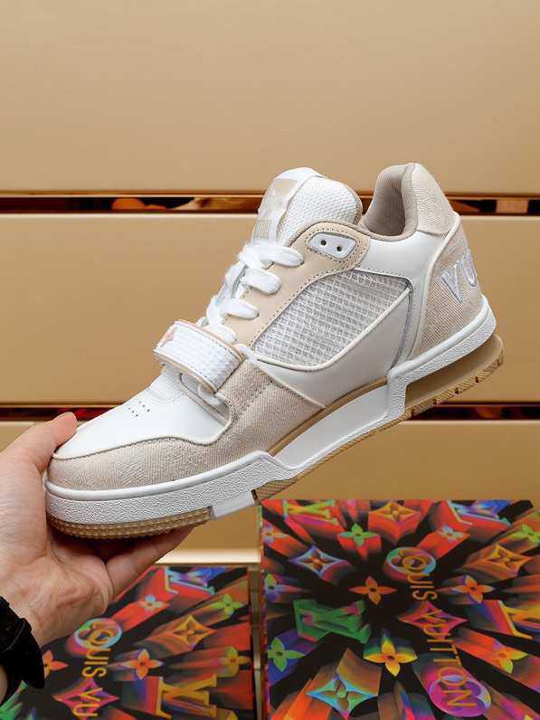 Louis Vuitton Trainer Beige White