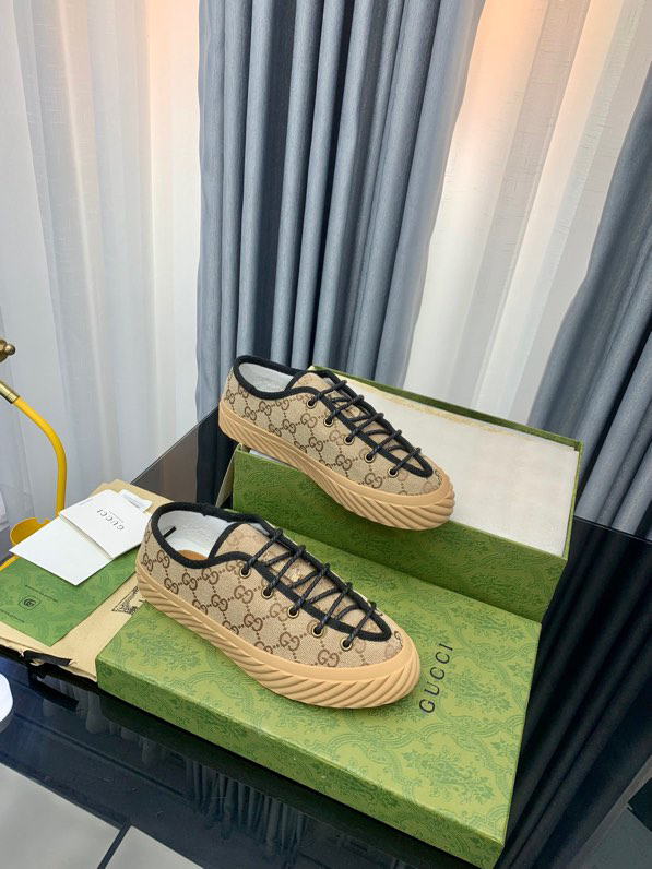 Gucci GG monogram low-top sneakers Brown