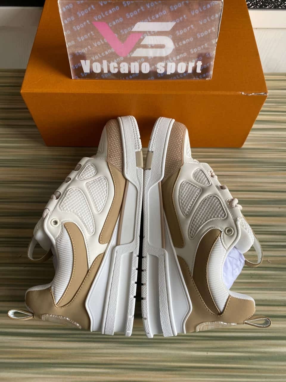 LV Skate Sneaker Beige White 1AARQH