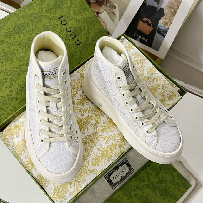 GUCCI Women's GG high top sneaker White