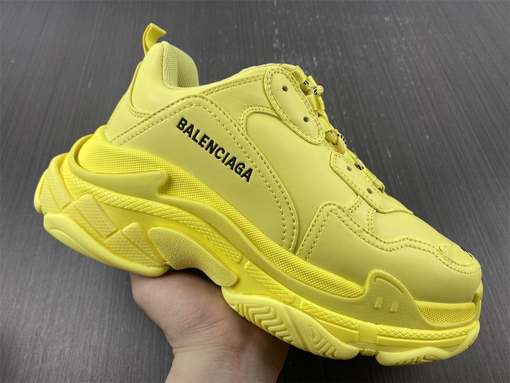 BALENCIAGA Triple S Platform Round Toe Lace-up Casual Style Plain Logo