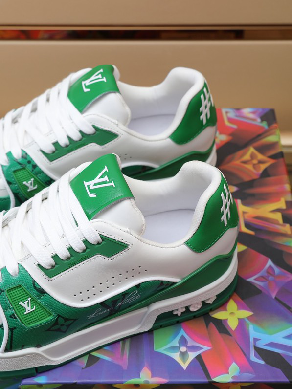 Louis Vuitton Trainer #54 Signature Green White