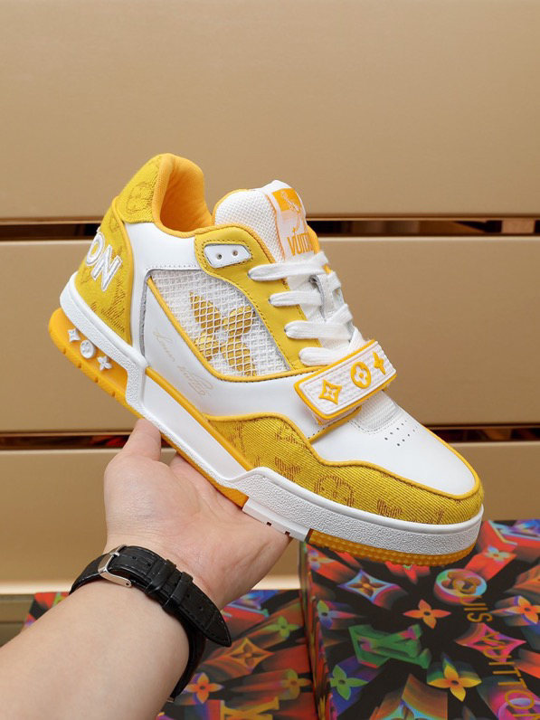 Louis Vuitton Trainer Monogram Denim Yellow