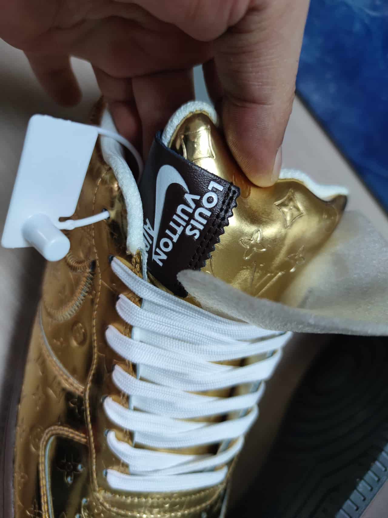 LV x Air Force 1 Low By Virgil Abloh Metallic Gold