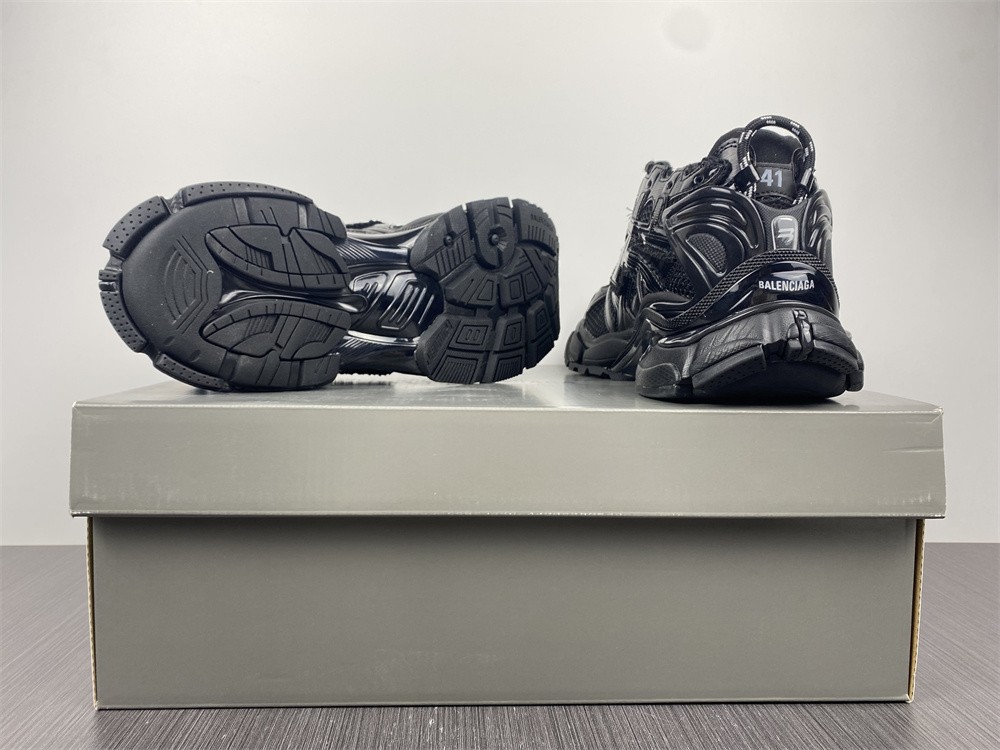 BALENCIAGA Mesh Rubber Monocolor Womens Runner Sneakers