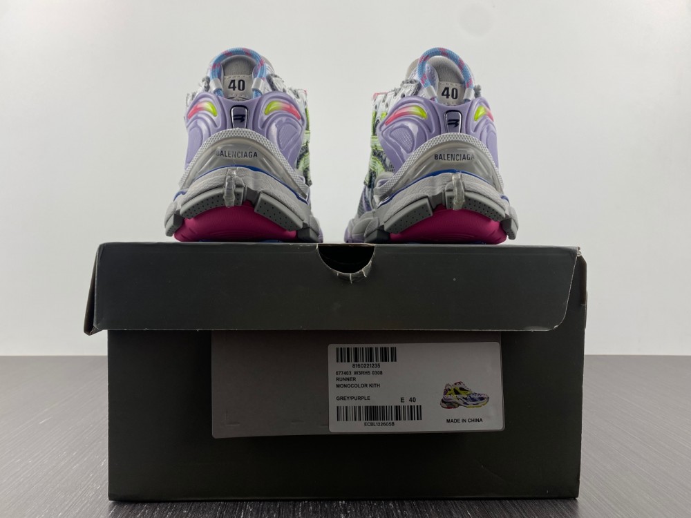 Balenciaga runner purple green