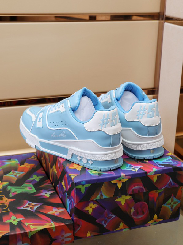 Louis Vuitton LV Trainer #54 Light Blue White