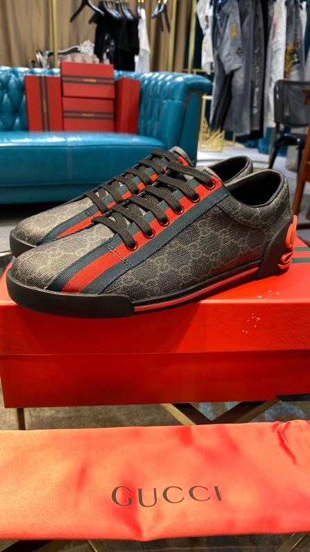 Gucci2024 New Breathable Board Shoes Black