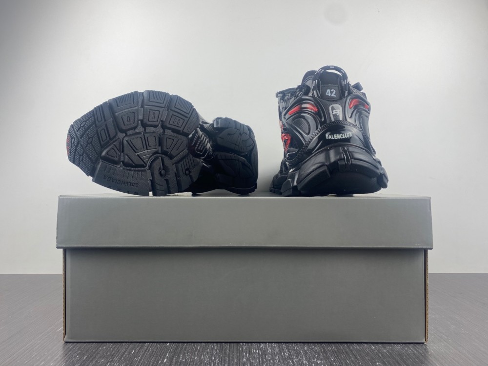 Coco Shoes Balenciaga Runner Graffiti Black Red