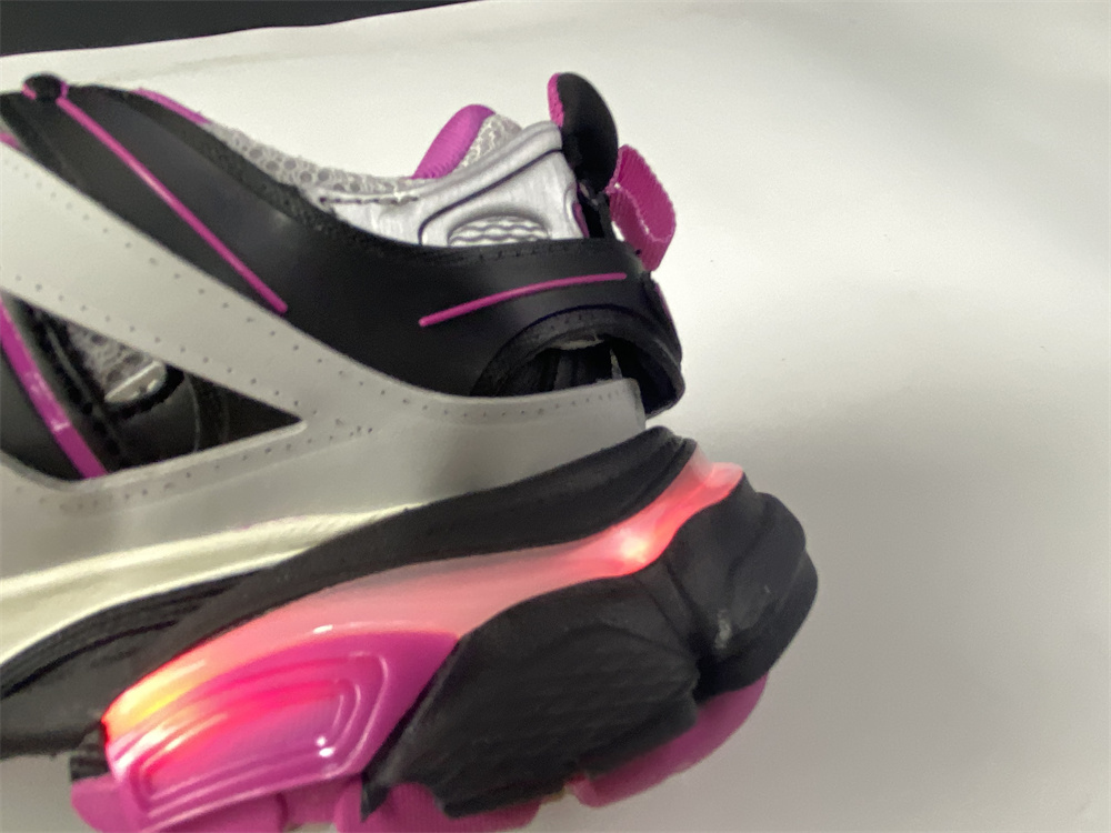Balenciaga Track Led Sneakers - Grey & Pink & Black