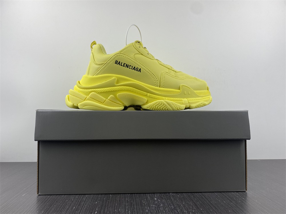BALENCIAGA Triple S Platform Round Toe Lace-up Casual Style Plain Logo