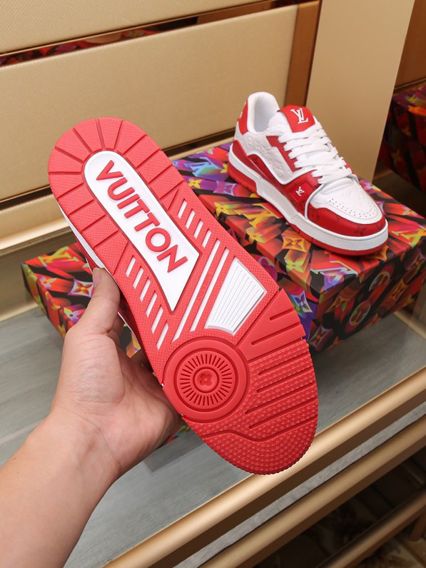 Louis Vuitton Trainer #54 Signature Red White