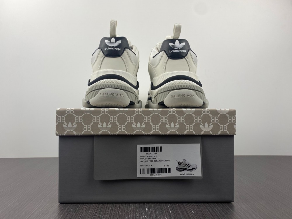 BALENCIAGA Adidas Triple S Sneakers - White,black