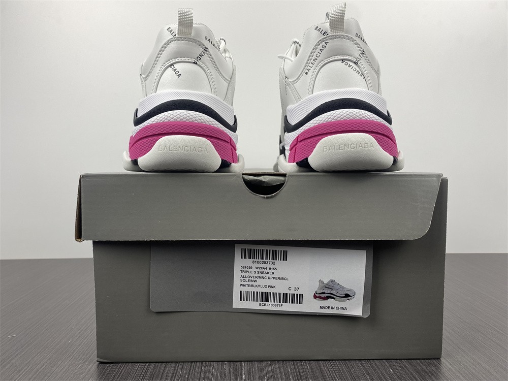 Balenciaga Triple S Letter White Rose Red